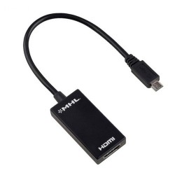 MHL (micro USB) σε HDMI 15cm, Μαύρο 18223