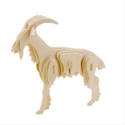 ROWOOD Ξύλινο 3D πάζλ κατσίκα JP214, 28τμχ ROWOOD Ξύλινο 3D πάζλ κατσίκα JP214, 28τμχ