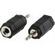 Αντάπτορας 2,5mm αρσ. Stereo - 3,5mm θηλ. Stereo AC-018
