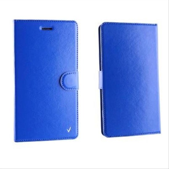 ΘΗΚΗ UNIVERSAL 4.5"-5.1" LEATHER BOOK 3M MAGNET BLUE