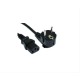 Καλώδιο τροφοδοσίας για PC και οθόνη 1,2m, 3 x 0,50mm. Σε μαύρο χρώμα (CAB-030)