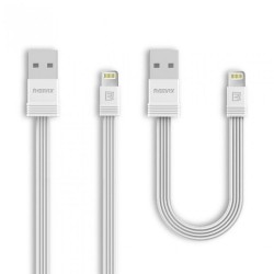 Καλώδια δεδομένων Remax Tengy RC-062i, iPhone Lightning (iPhone 5/6/7), 1.0m & 0.16m, λευκό - 14924 Καλώδια δεδομένων Remax Tengy RC-062i, iPhone Lightning (iPhone 5/6/7), 1.0m & 0.16m, λευκό - 14924