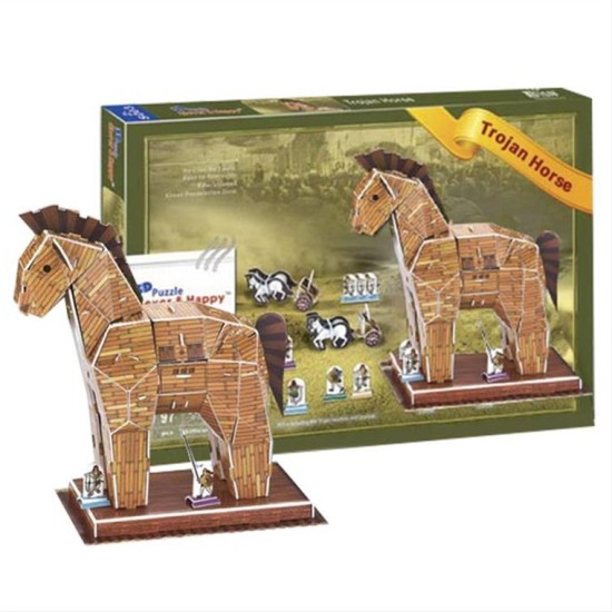 ΠΑΖΛ 3D ΔΟΥΡΕΙΟΣ ΙΠΠΟΣ 31x21cm 97pcs 69-490