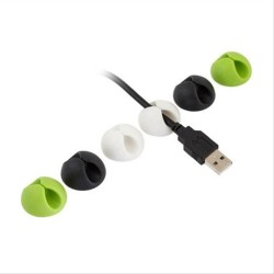 Οργανωτής καλωδίων σιλικόνης ACC-218, 6mm, μαύρο-πράσινο Οργανωτής καλωδίων σιλικόνης ACC-218, 6mm, μαύρο-πράσινο