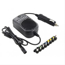 Whitenergy DC Power Adapter universal laptop car charger 90W 15-24V 4.5A 8 plug automatic