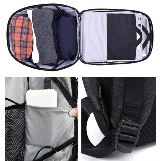 ARCTIC HUNTER τσάντα πλάτης B00193-BL με θήκη laptop 15.6, μπλε