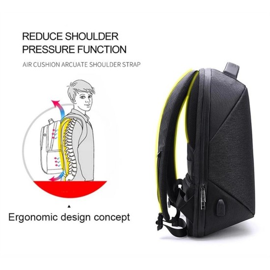 ARCTIC HUNTER τσάντα πλάτης B00193-BL με θήκη laptop 15.6, μπλε