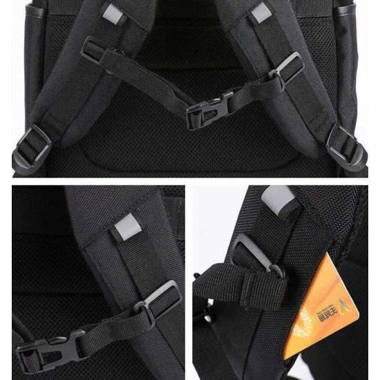 ARCTIC HUNTER τσάντα πλάτης B00113C-BK με θήκη laptop 15.6", USB, μαύρη