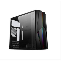 ARMAGGEDDON GAMING PC CASE MATX WITH RGB EFFECTS BLACK TRON1XB