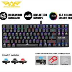 ARMAGGEDDON MECHANICAL LOW PROFILE KEYBOARD RGB FALCONET RED SMK9RR