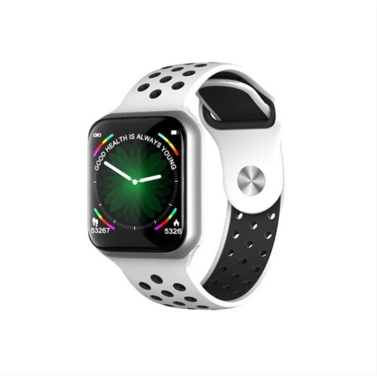 Smartwatch F8, 37mm, Bluetooth, IP67, Silver/White - 73035