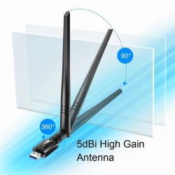 CUDY ασύρματος USB αντάπτορας WU1400, AC1300 1300Mbps, dual band Wi-Fi