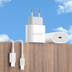 Dudao A8SEU PD USB-C Charger +PD cable 20W White Dudao A8SEU PD USB-C Charger +PD cable 20W White