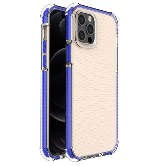 Spring Armor clear TPU gel rugged protective cover with colorful frame for iPhone 12 Pro / iPhone 12 blue Spring Armor clear TPU gel rugged protective cover with colorful frame for iPhone 12 Pro / iPhone 12 blue