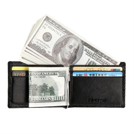INTIME πορτοφόλι IT-016, RFID, PU leather, μαύρο