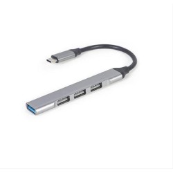 GEMBIRD USB TYPE-C 4-PORT USB HUB (USB3X1 - USB2X3 PORTS) SILVER