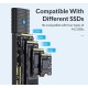 ORICO θήκη για Μ.2 NVMe SSD PWM2-G2-BK-EP, 10Gbps, έως 4TB, μαύρη