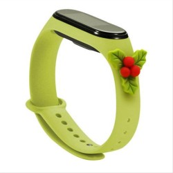 Strap Xmas Wristband for Xiaomi Mi Band 4 / Mi Band 3 Christmas Silicone Strap Bracelet Green
