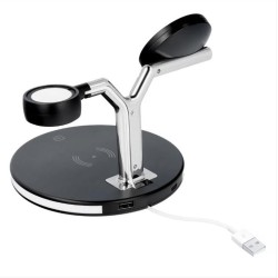 Wireless charger Qi 3in1 25W X970 support MagSafe black