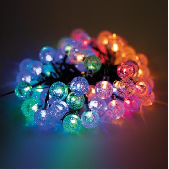 String Light Solar LED CRYSTAL BALLS SCB61 6,5m 30 balls multicolor Forever Light RTV100188