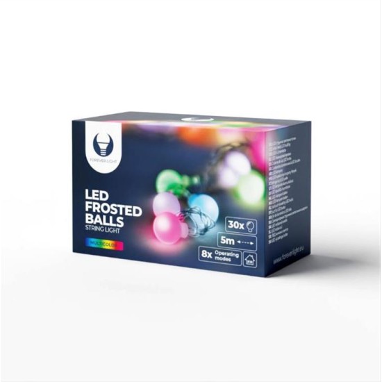 String Light LED FROSTED BALLS FB53 5m 30 balls multicolor 230V Forever Light RTV100237