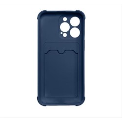 Card Armor Case cover for iPhone 13 card wallet Air Bag armored housing navy blue