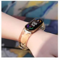 Replacement silicone band strap for Xiaomi Mi Band 6 / 5 yellow