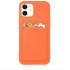 Card Case silicone wallet case with card holder documents for iPhone 13 orange