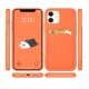 Card Case silicone wallet case with card holder documents for iPhone 13 orange
