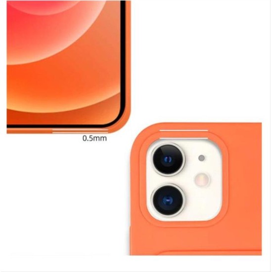 Card Case silicone wallet case with card holder documents for iPhone 13 orange