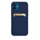 Card Case silicone wallet case with card holder documents for iPhone 11 Pro Max navy blue