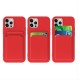 Card Case silicone wallet case with card holder documents for iPhone 11 Pro red
