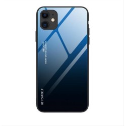 Gradient Glass Durable Cover with Tempered Glass Back iPhone 12 mini black-blue