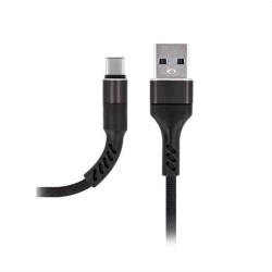 Maxlife MXUC-01 cable USB - USB-C 1,0 m 2A black nylon MXUC-01 BK