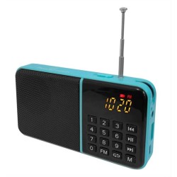 POWERTECH ραδιόφωνο & φορητό ηχείο PT-997, LCD, 1200mah, μπλε