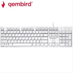 GEMBIRD MULTIMEDIA CHOCOLATE KEYBOARD USB US LAYOUT WHITE
