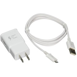 Samsung Charger Set, Travel Adaptor White EP-TA20EWE + Micro-USB Data Cable White EP-DG925UWE Samsung Charger Set, Travel Adaptor White EP-TA20EWE + Micro-USB Data Cable White EP-DG925UWE