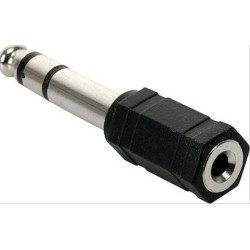 POWERTECH αντάπτορας stereo 3.5mm σε 6.35mm CAB-J018, μαύρος, 5τμχ POWERTECH αντάπτορας stereo 3.5mm σε 6.35mm CAB-J018, μαύρος, 5τμχ
