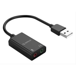 ORICO USB κάρτα ήχου SKT2, USB2.0, 2x 3.5mm, μαύρο