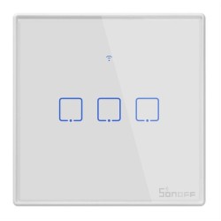 SONOFF smart διακόπτης ΤΧ-T2EU3C, αφής, Wi-Fi, τριπλός, λευκός SONOFF smart διακόπτης ΤΧ-T2EU3C, αφής, Wi-Fi, τριπλός, λευκός