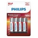 PHILIPS Power αλκαλικές μπαταρίες LR6P4B/10, AA LR6 1.5V, 4τμχ