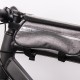 Waterproof bike frame bag with phone holder gray