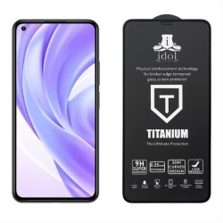 IDOL 1991 TEMPERED GLASS XIAOMI MI 11 LITE 6.55" 9H 0.25mm TITANIUM SEMI CURVED FULL GLUE BLACK
