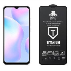 IDOL 1991 TEMPERED GLASS XIAOMI REDMI 9A/9AT/9C 6.53" TITANIUM SEMI CURVED FULL BLACK