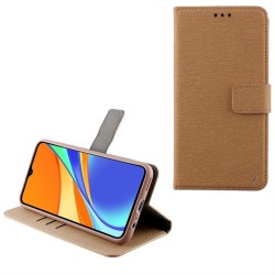 ΘΗΚΗ XIAOMI REDMI 9C 6.53" ALLURE MAGNET BOOK STAND CLIP GOLD