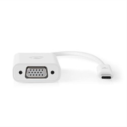 Μετατροπέας από USB 3.2 Gen 1 Type-C αρσ. σε VGA θηλ., 0.20m, σε άσπρο χρώμα.  CCGP64851WT02