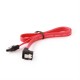 CABLEXPERT SATA III 10CM DATA CABLE WITH 90 DEGREE BENT CONNECTOR METAL CLIPS