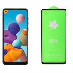IDOL 1991 TEMPERED GLASS SAMSUNG A21s A217/A21 A215 2020 6.5" 9H 0.25mm 20D FULL GLUE CURVED BLACK