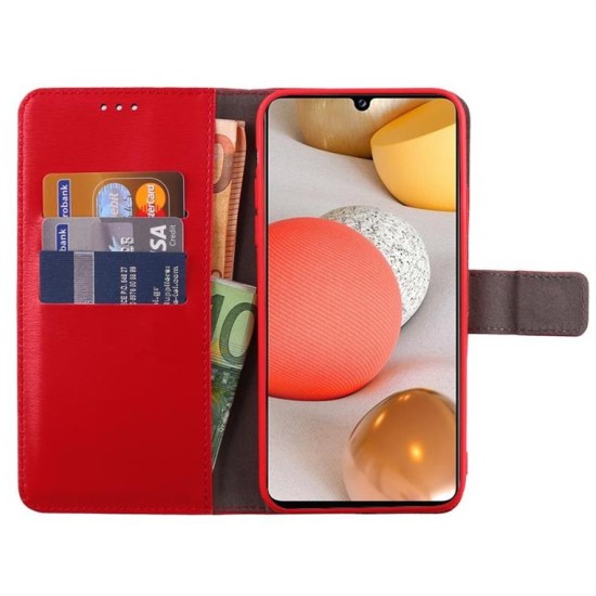 ΘΗΚΗ SAMSUNG A42 5G A426 6.6" ALLURE MAGNET BOOK STAND CLIP RED