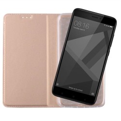 ΘΗΚΗ XIAOMI REDMI 4X 5.0" MAGNET BOOK STAND GOLD ΘΗΚΗ XIAOMI REDMI 4X 5.0" MAGNET BOOK STAND GOLD